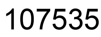 Number 107535 black image