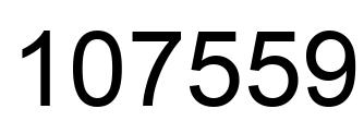 Number 107559 black image