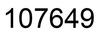 Número 107649 imagen negro