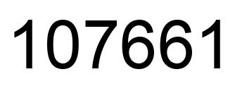 Number 107661 black image