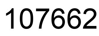 Number 107662 black image