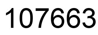 Number 107663 black image