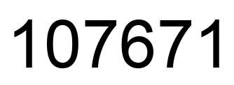 Number 107671 black image