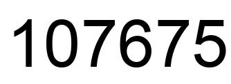 Number 107675 black image
