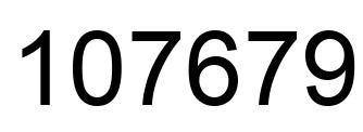 Number 107679 black image
