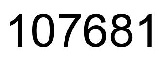 Number 107681 black image