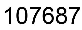 Number 107687 black image