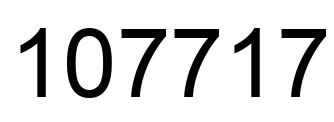 Número 107717 imagen negro