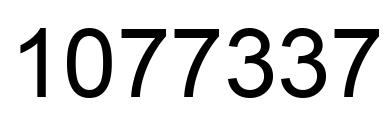 Number 1077337 black image