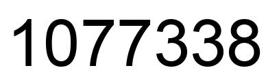 Number 1077338 black image