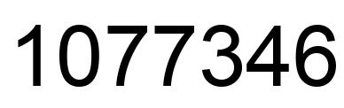 Number 1077346 black image