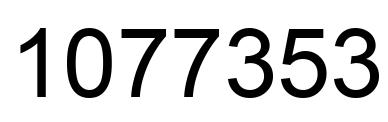 Number 1077353 black image