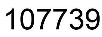 Number 107739 black image