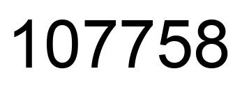 Number 107758 black image
