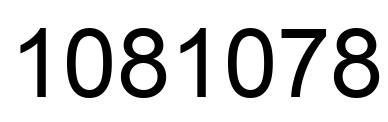 Number 1081078 black image