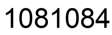 Number 1081084 black image