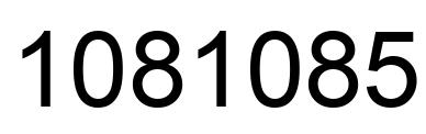 Number 1081085 black image