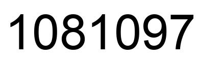 Number 1081097 black image