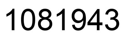 Number 1081943 black image