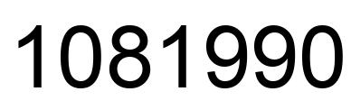 Number 1081990 black image