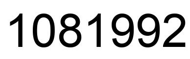 Number 1081992 black image