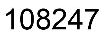 Número 108247 imagen negro