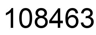 Number 108463 black image