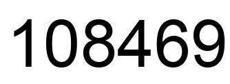 Number 108469 black image