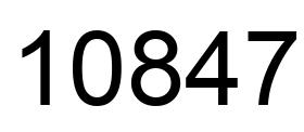 Número 10847 imagen negro