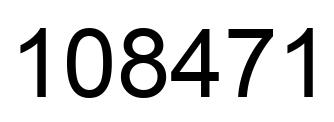 Number 108471 black image