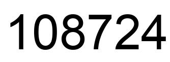 Número 108724 imagen negro