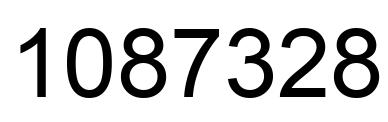 Number 1087328 black image