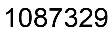 Number 1087329 black image
