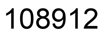 Number 108912 black image