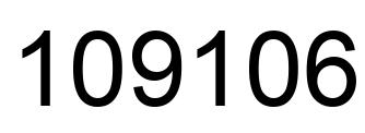 Number 109106 black image