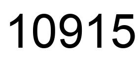 Number 10915 black image