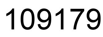 Número 109179 imagen negro