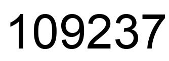 Número 109237 imagen negro