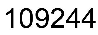 Número 109244 imagen negro