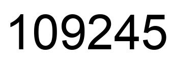 Número 109245 imagen negro