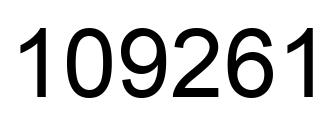 Number 109261 black image