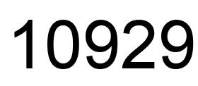 Number 10929 black image