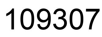 Number 109307 black image