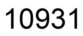 Number 10931 black image