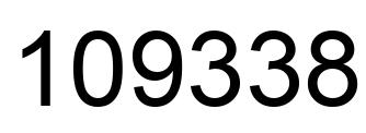 Number 109338 black image
