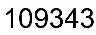 Número 109343 imagen negro