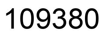 Number 109380 black image