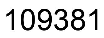 Number 109381 black image