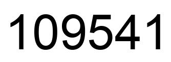 Número 109541 imagen negro