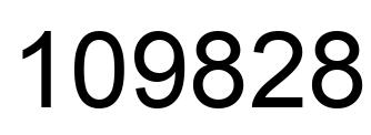 Number 109828 black image